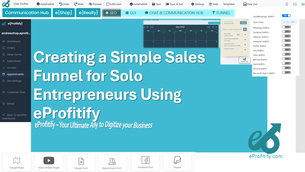 Creating a Simple Sales Funnel for Solo Entrepreneurs Using eProfitify